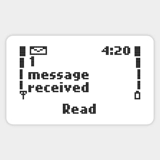 One Message Received (Black Pixels) Sticker
